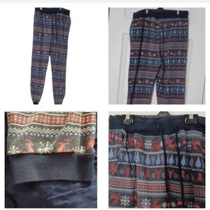 💙🌺 Patterned Joggers - Blue and Red